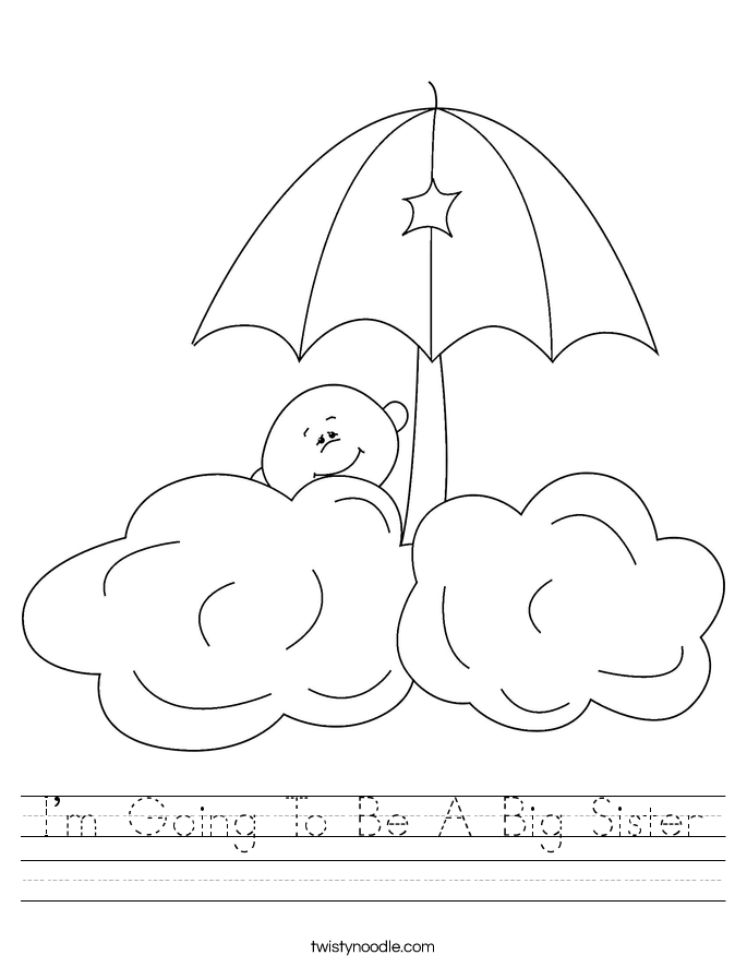 I’m Going To Be A Big Sister Worksheet