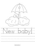 New baby! Worksheet