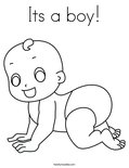 Its a boy! Coloring Page