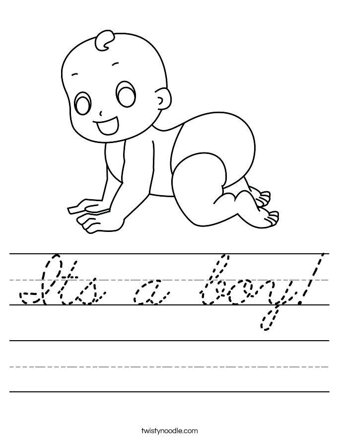 Its a boy! Worksheet