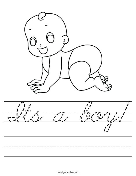 Baby in umbrella Worksheet