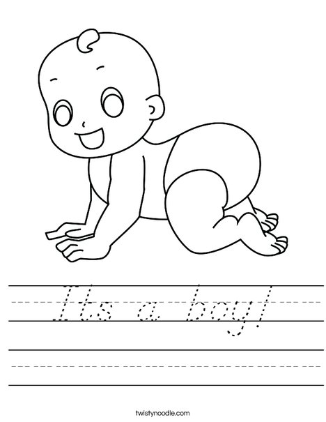 Baby in umbrella Worksheet