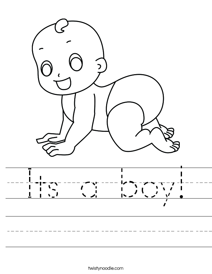 Its a boy! Worksheet
