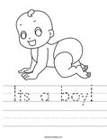 Its a boy! Worksheet