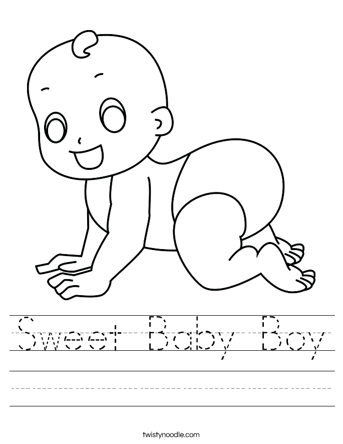Sweet Baby Boy Worksheet