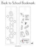 Back to School Bookmark Coloring Page