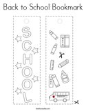 Back to School Bookmark Coloring Page