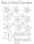 Back to School Countdown Coloring Page