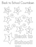 Back to School Countdown Coloring Page