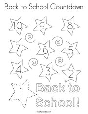 Back to School Countdown Coloring Page