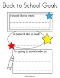 Back to School Goals Coloring Page