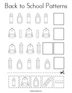 Back to School Patterns Coloring Page