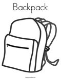 Backpack Coloring Page - Twisty Noodle