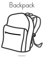 backpack coloring page