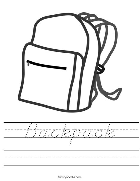 Backpack Worksheet