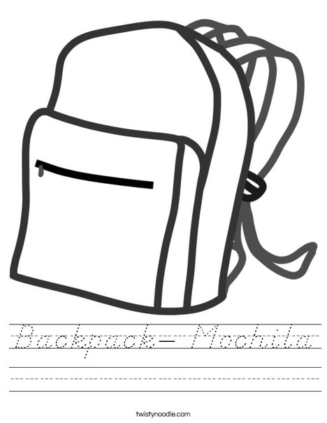 Backpack Worksheet