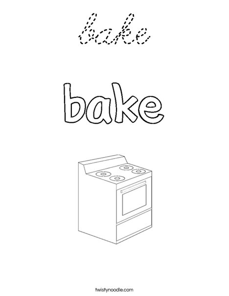 Bake Coloring Page
