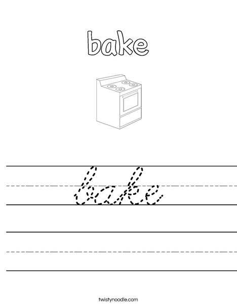 Bake Worksheet