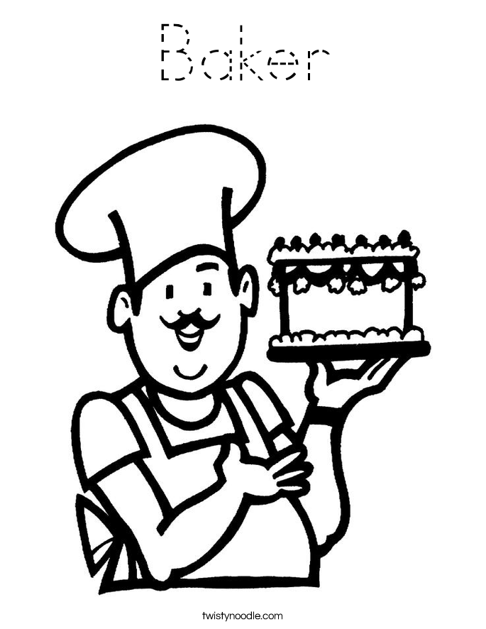    Baker    Coloring Page