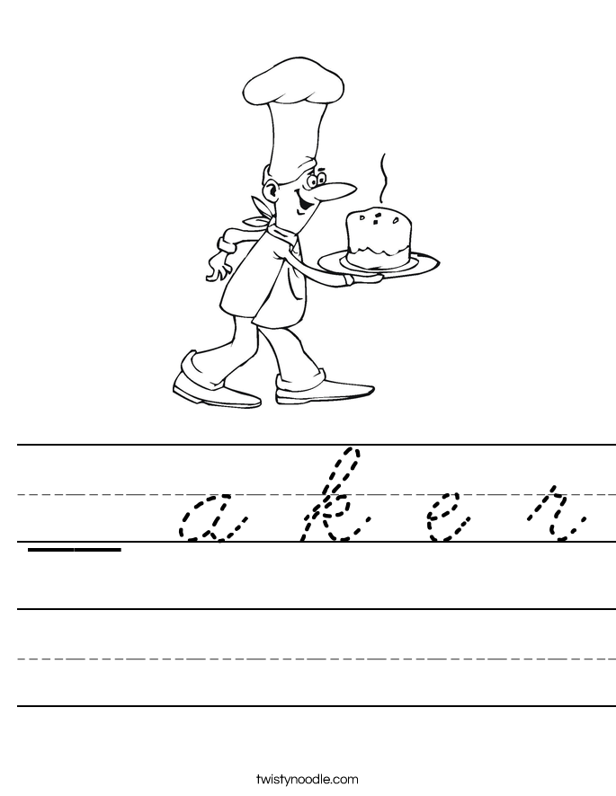 a k e r Worksheet Cursive Twisty Noodle a k e r Worksheet Cursive Twisty Noodle