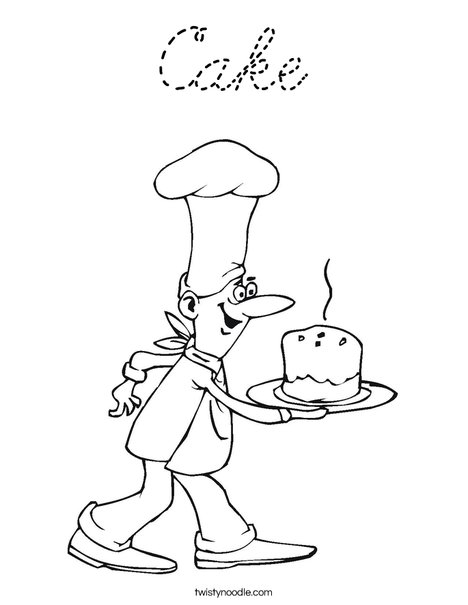 Baker Coloring Page