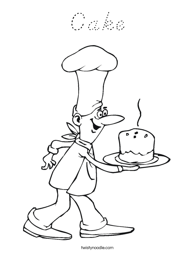 Cake Coloring Page