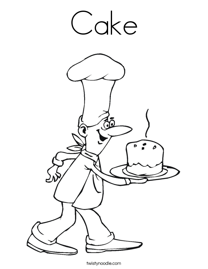 Cake Coloring Page