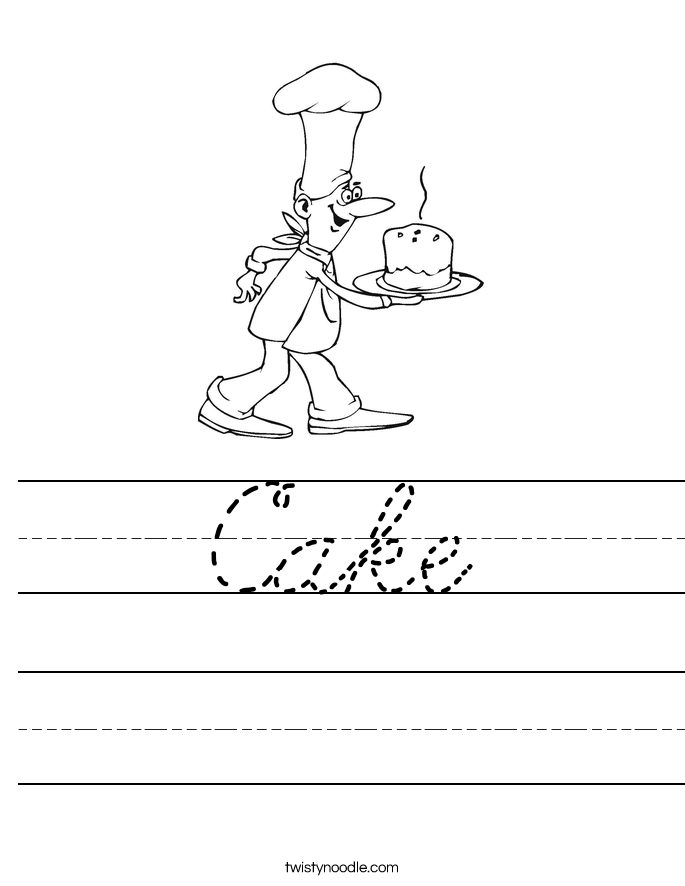 Cake Worksheet