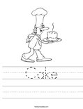 Cake Worksheet