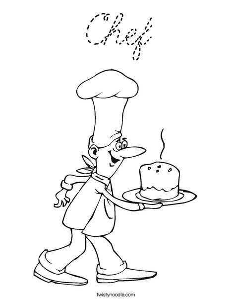 Baker Coloring Page