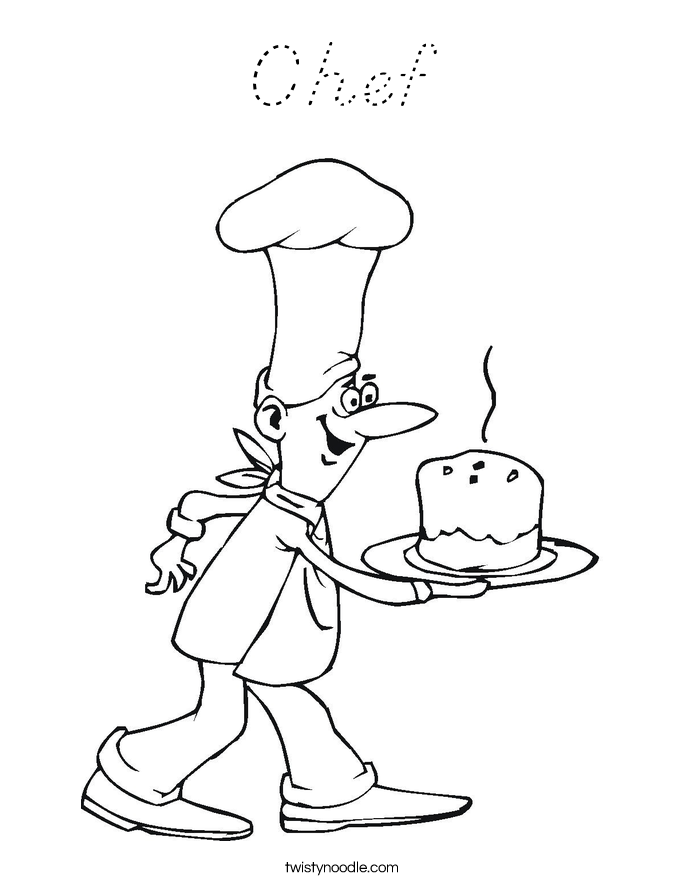 Chef Coloring Page