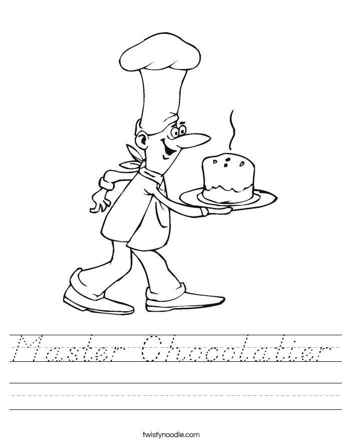 Master Chocolatier Worksheet