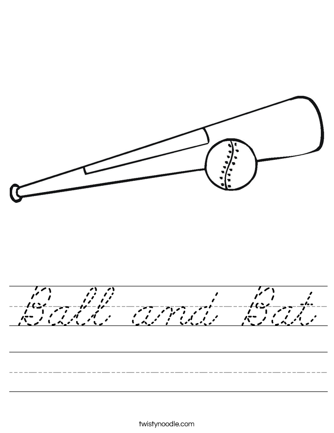 Ball and Bat Worksheet