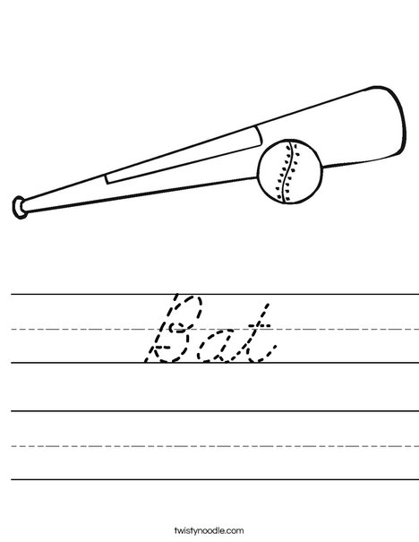 Ball and Bat Worksheet