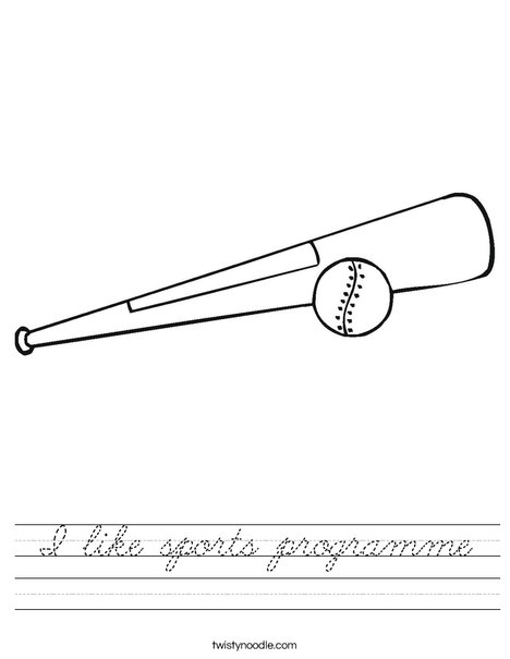 Ball and Bat Worksheet