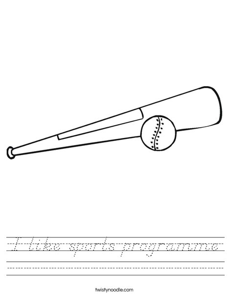 Ball and Bat Worksheet