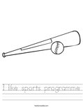 I like sports programme Worksheet