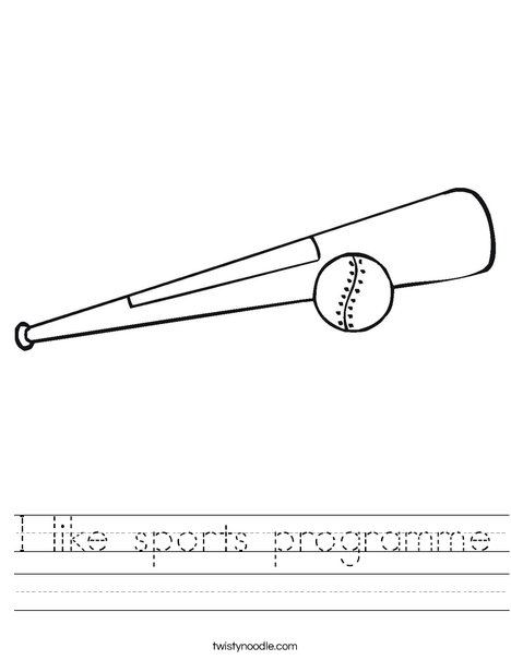 Ball and Bat Worksheet