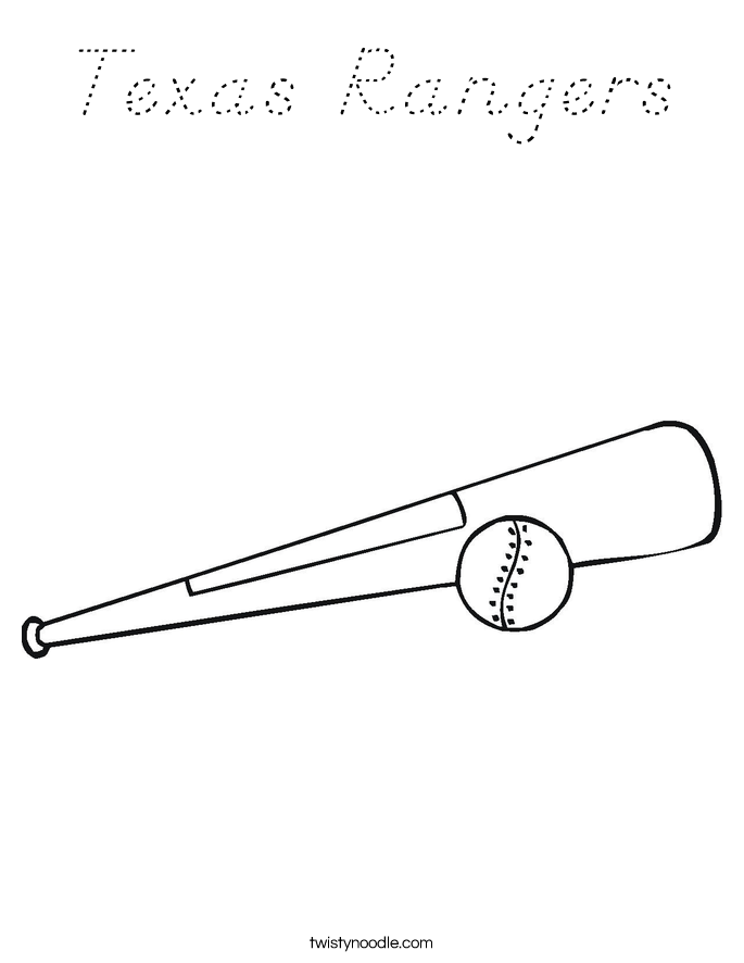 Texas Rangers Coloring Page