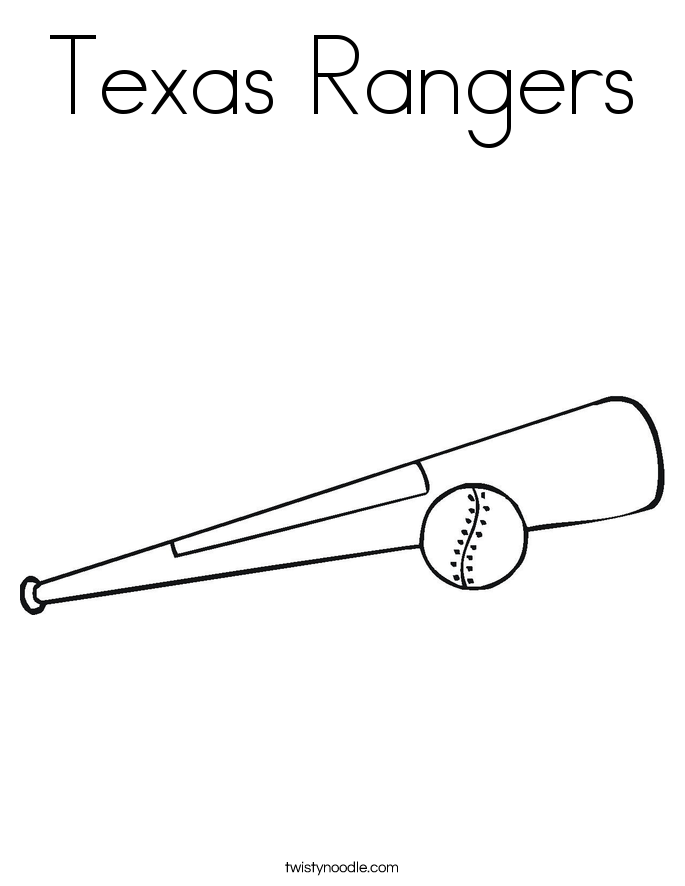 Texas Rangers Coloring Page