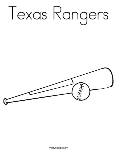 Ball and Bat Coloring Page