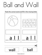 Ball rhyming sale words