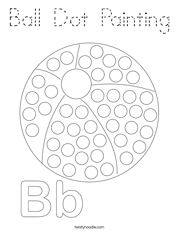 Ball Dot Painting Coloring Page