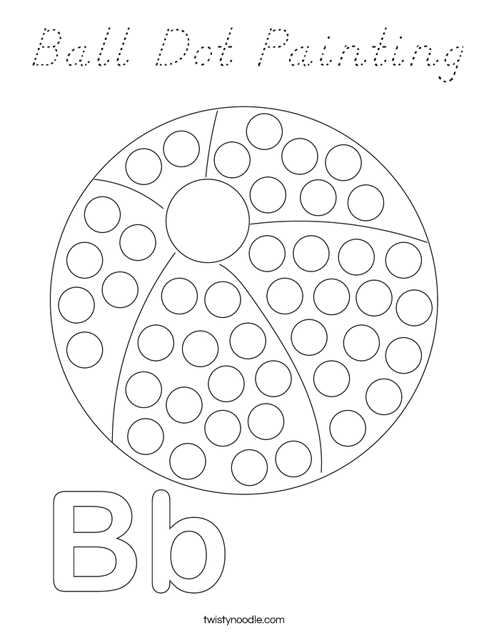 Ball Dot Painting Coloring Page