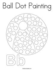 Ball Dot Painting Coloring Page