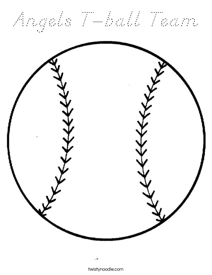 Angels T-ball Team Coloring Page