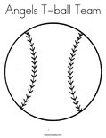 Angels T-ball Team Coloring Page
