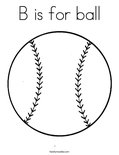 B is for ball Coloring Page