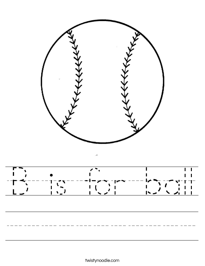 B is for ball Worksheet