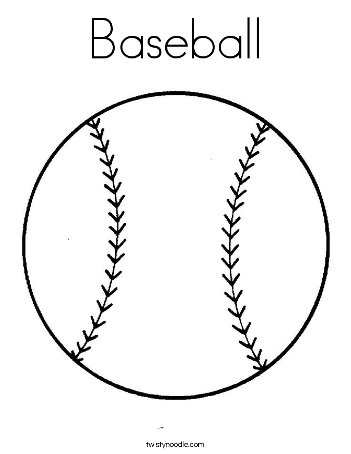 Baseball Coloring Page